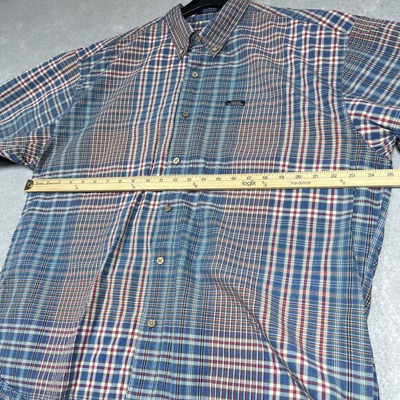 VTG Ralph Lauren Chaps Shirt Mens XL Multicolor Plaid Short Sleeve Button-Down - Picture 7 of 11